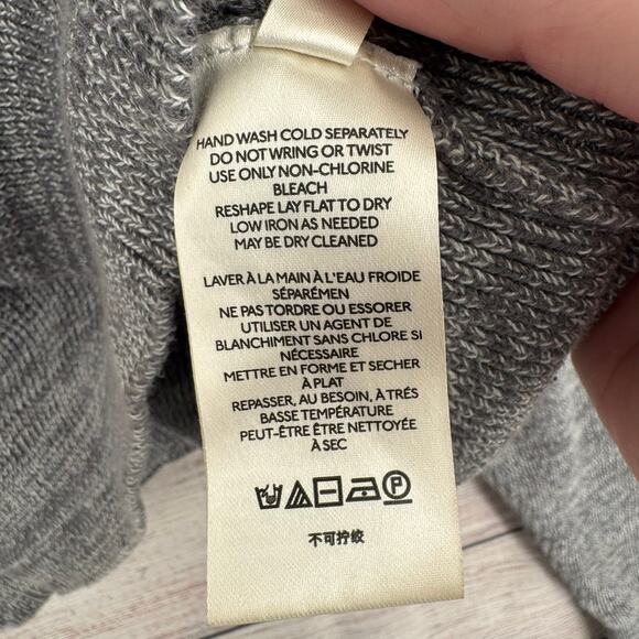 Free People Mock Neck Cropped Sweater Womens XS Heathered Gray - Picture 9 of 14